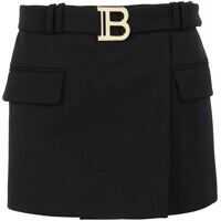 Fuste scurte Belted Skirt In Black Femei