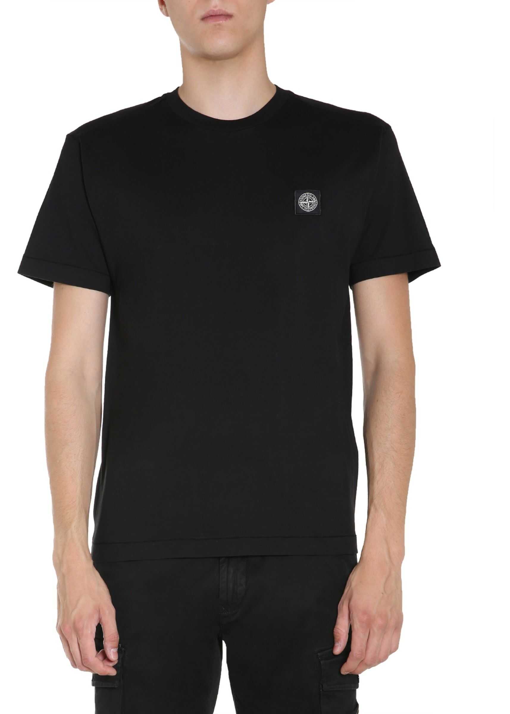 Stone Island Round Neck T-Shirt BLACK