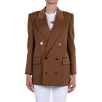 Sacouri Long Double-Breasted Jacket Femei