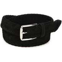 Curele Braided Suede Belt In Black Barbati