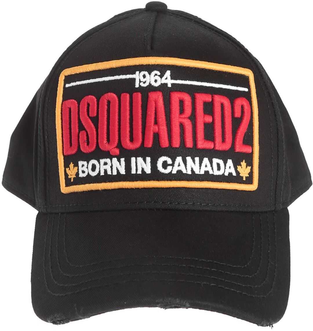DSQUARED2 Dsquared Born In Canada Cap In Black Black
