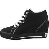 Adidasi cu platforma Casual Sneaker Wedge Trainers In Black Femei