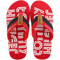 Slapi Sustainable Beach Sandals In Red Barbati