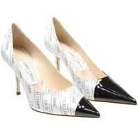Pantofi cu toc All Over Logo Love 85 In White And Black Femei