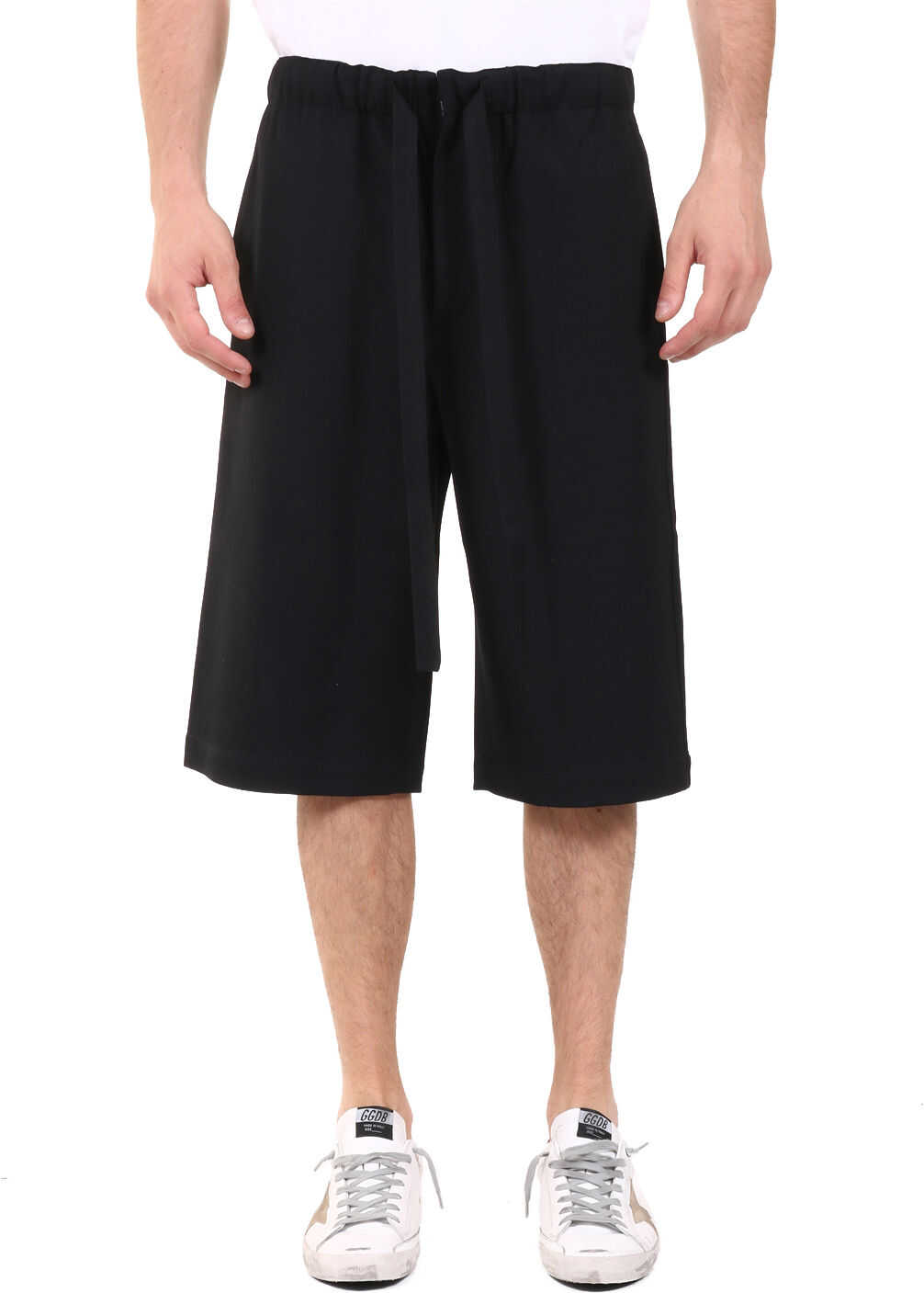 Loewe Pleated Shorts In Wool H526331X92 Black