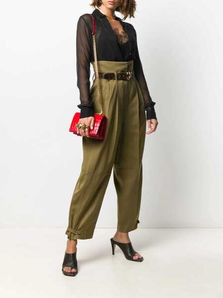 Pantaloni casual Givenchy High Waist Trousers BROWN Femei (BM 7846522) 2