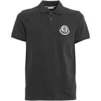 Tricouri Polo Moncler Logo Patch Polo Shirt In Grey