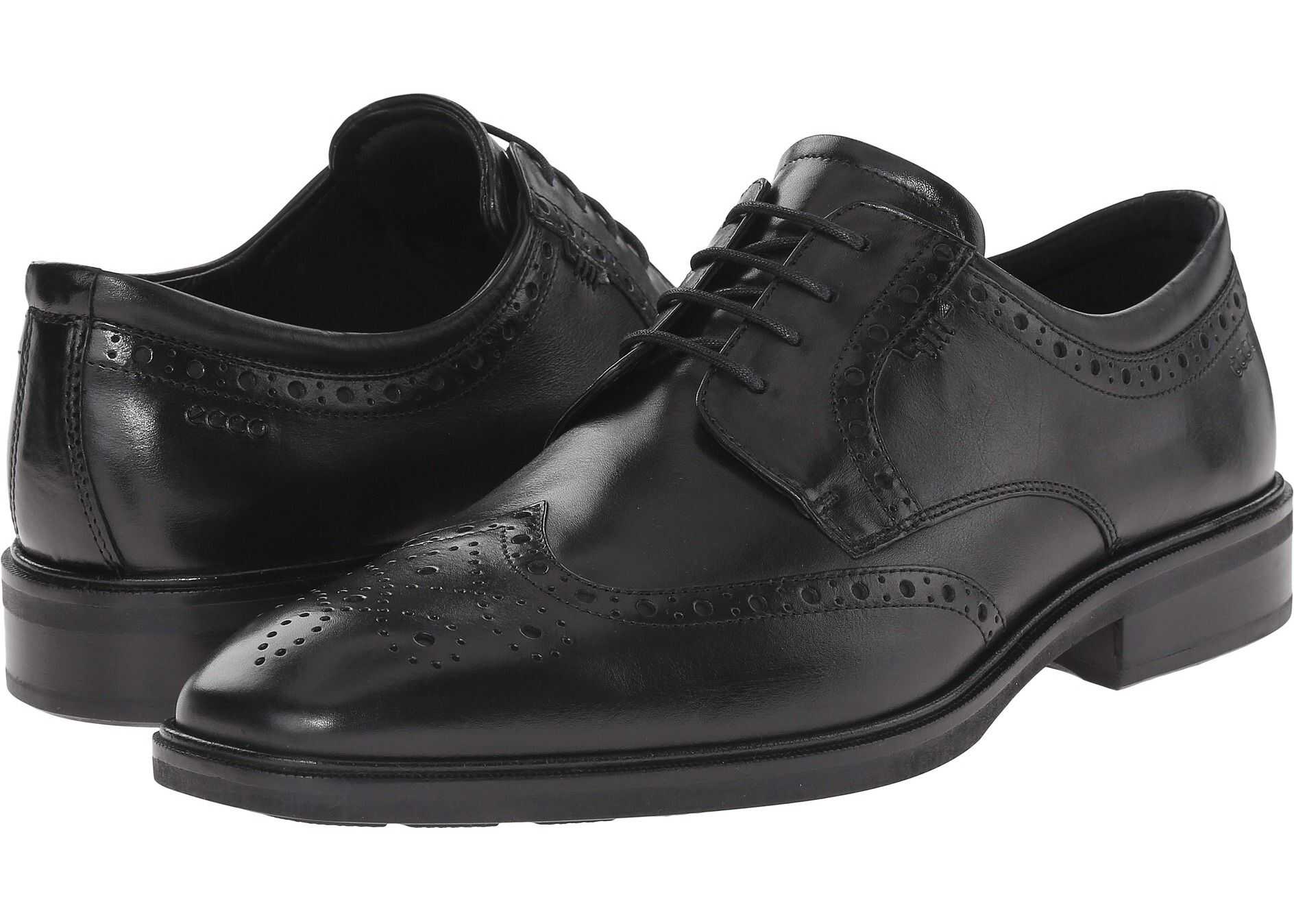 ECCO Illinois Wing Tip Tie* Black