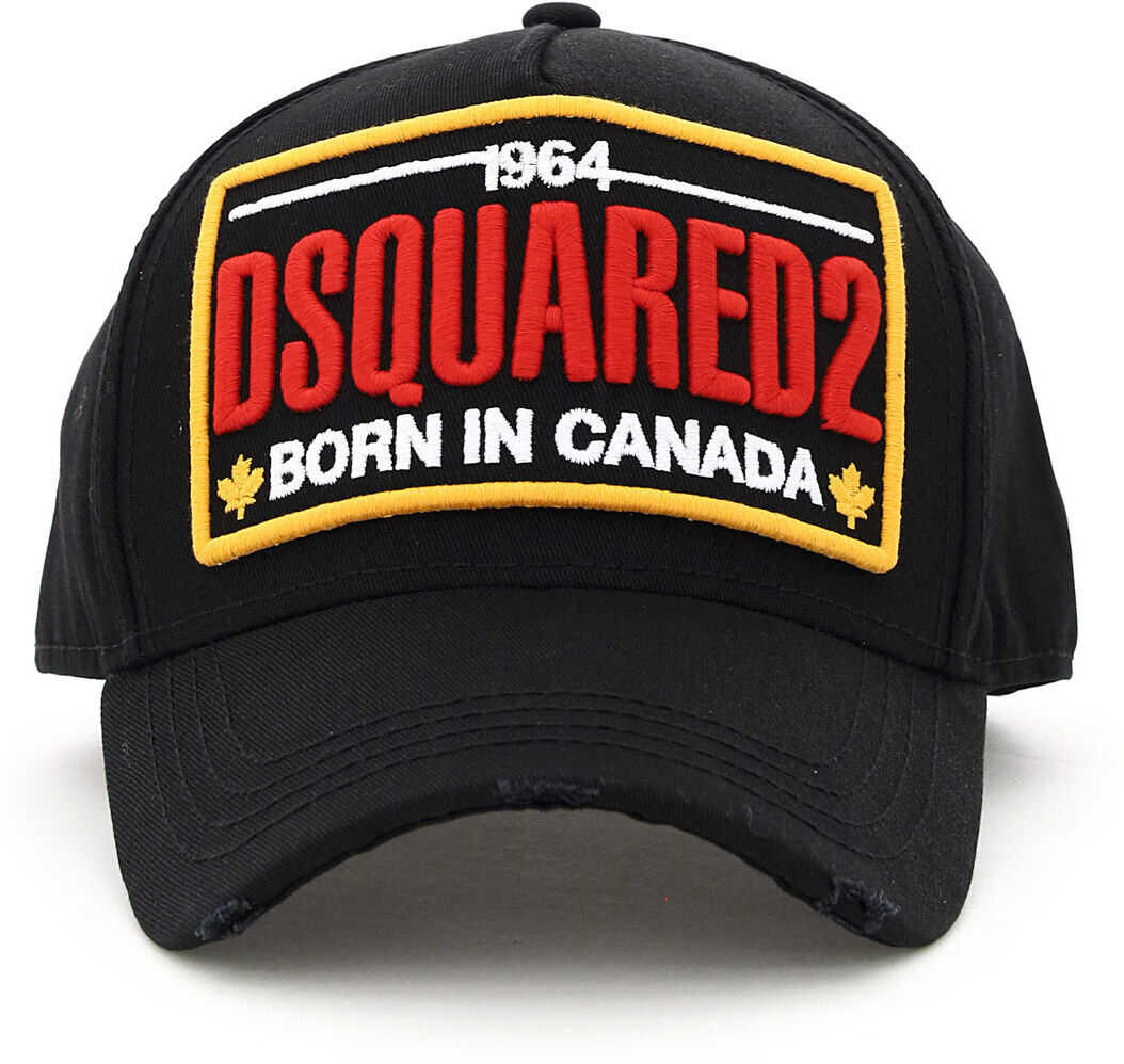 DSQUARED2 Baseball Cap With Logo Patch NERO