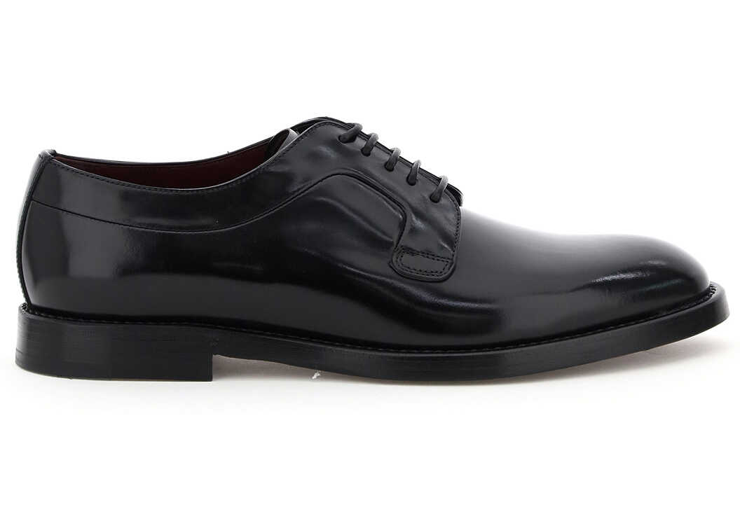 Dolce & Gabbana Giotto Leather Lace-Up Shoes A10650 A1203 NERO