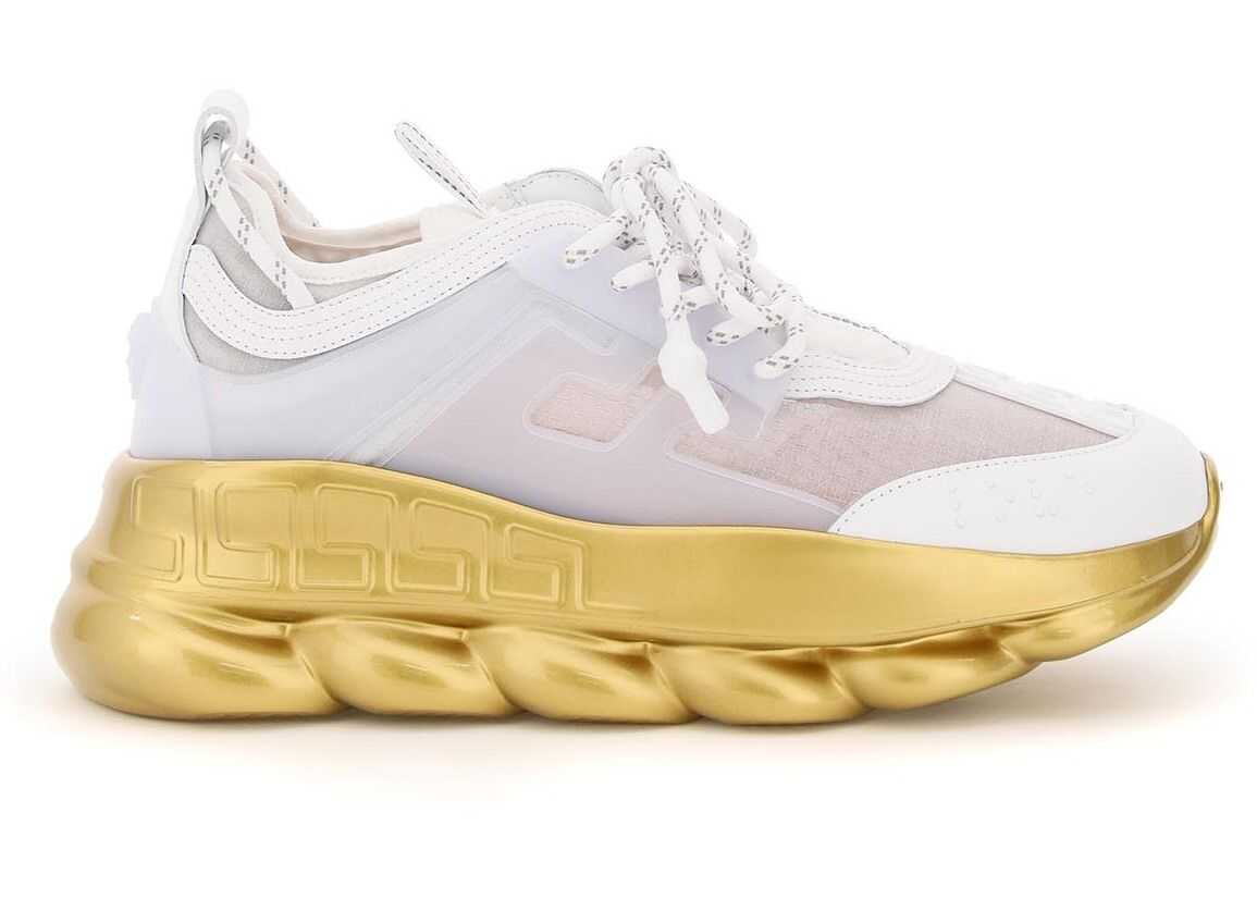 Versace Chain Reaction Sneakers BIANCO ORO