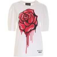 Tricouri Rosa Print T-Shirt In White Femei