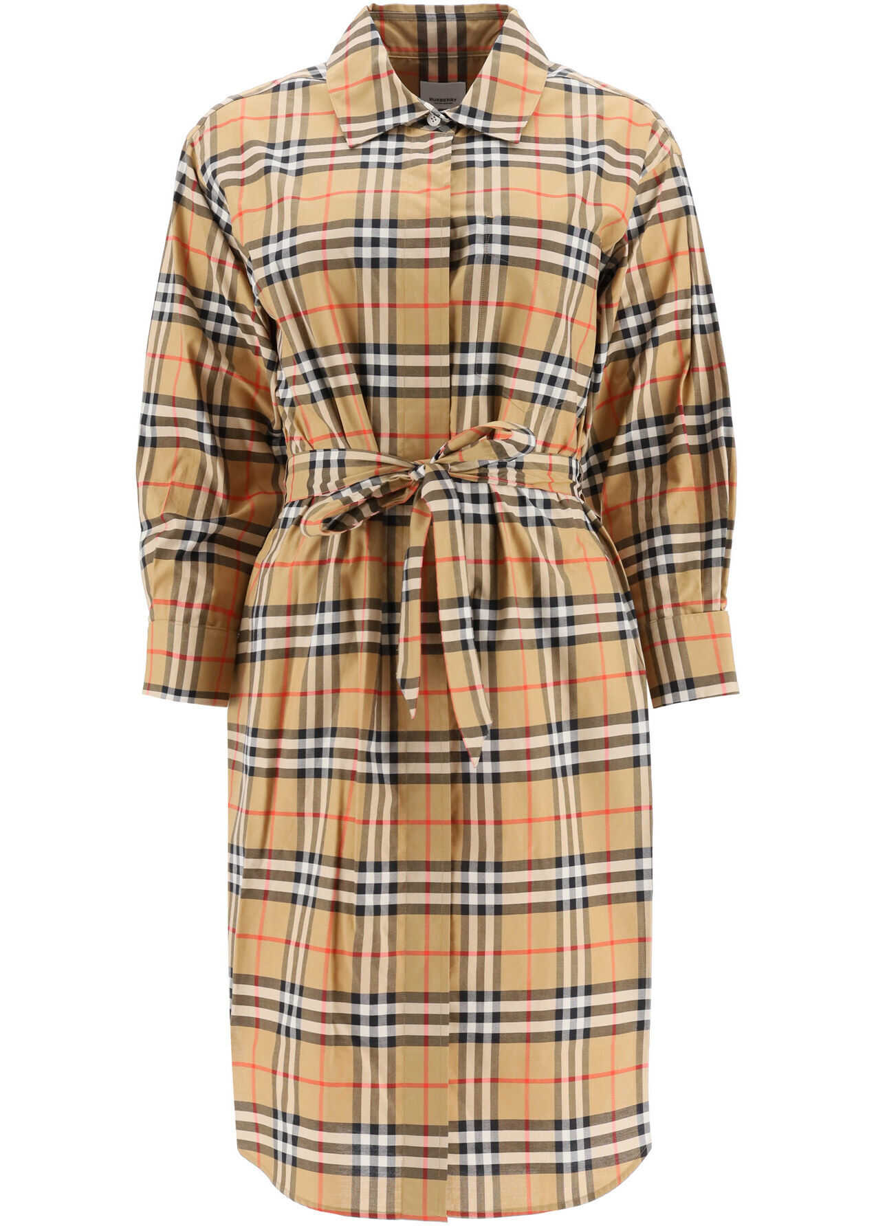 Burberry Isotto Vintage Check Dress ANTIQUE YEL IP CHK