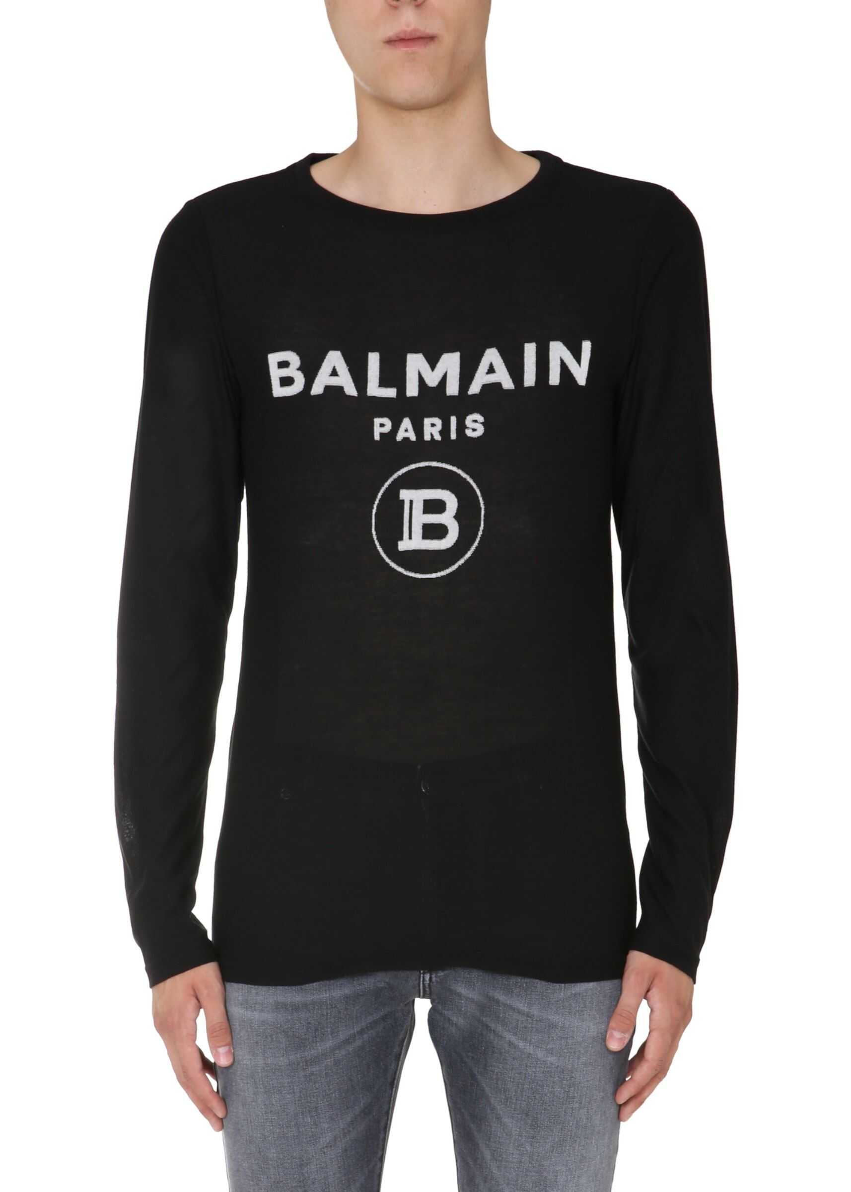 Balmain Long Sleeve T-Shirt BLACK
