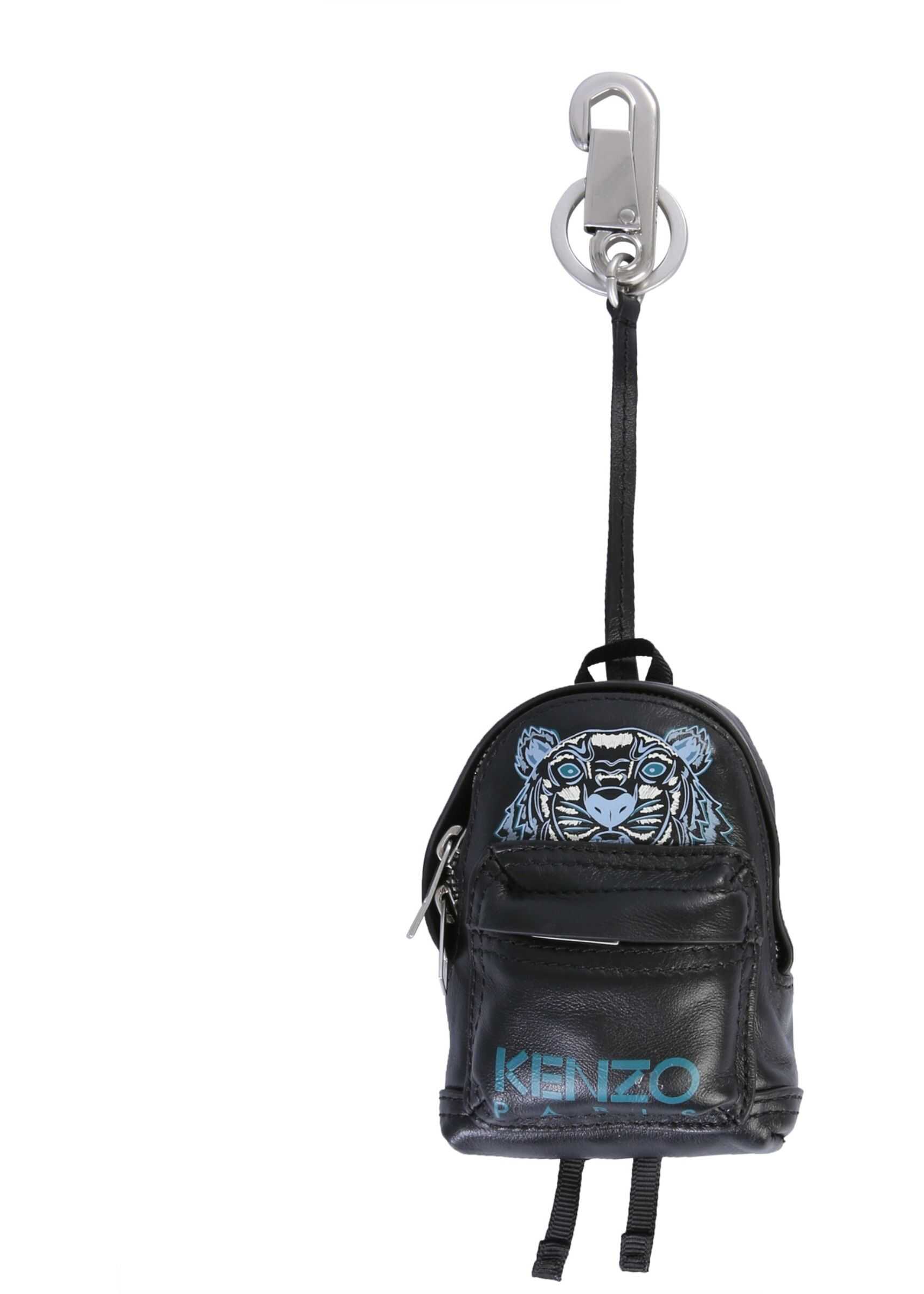 Kenzo Backpack Key Ring With Logo BLACK