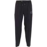 Pantaloni casual Logo Patch Wool Pants In Blue Barbati