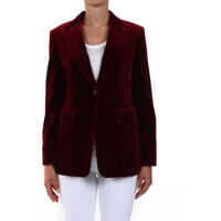 Sacouri Burgundy Velvet Jacket Femei