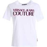 Tricouri Neon Logo Print T-Shirt In White Femei