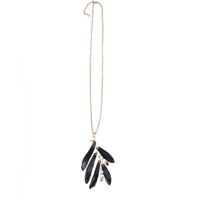 Coliere Necklace With Talisman And Feathers Femei