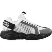 Sneakers Moschino Teddy White Sneakers With Suede Inserts