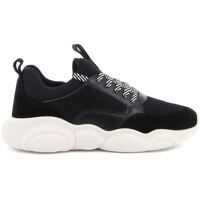 Sneakers Moschino Teddy Mesh And Faux Suede Sneakers In Black
