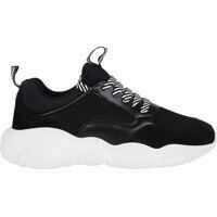 Sneakers Moschino Leather And Mesh Sneakers In Black