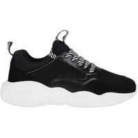 Sneakers Moschino Leather And Mesh Sneakers In Black