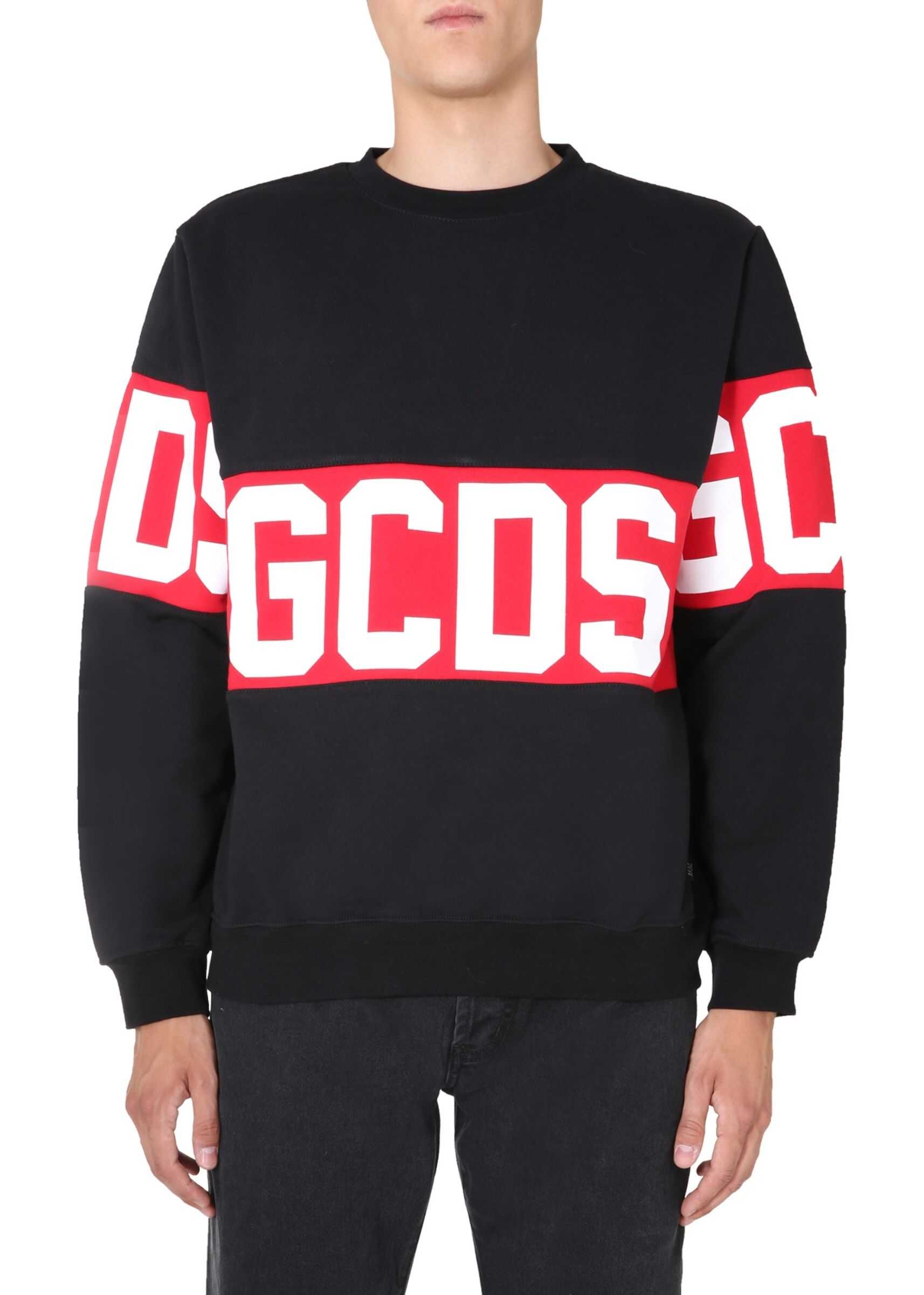 GCDS Crew Neck Sweatshirt BLACK