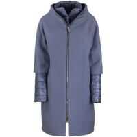 Geci de iarna Double Fabric Padded Light Blue Coat Femei
