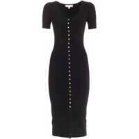 Rochii lungi Ribbed Chemisier In Black Femei