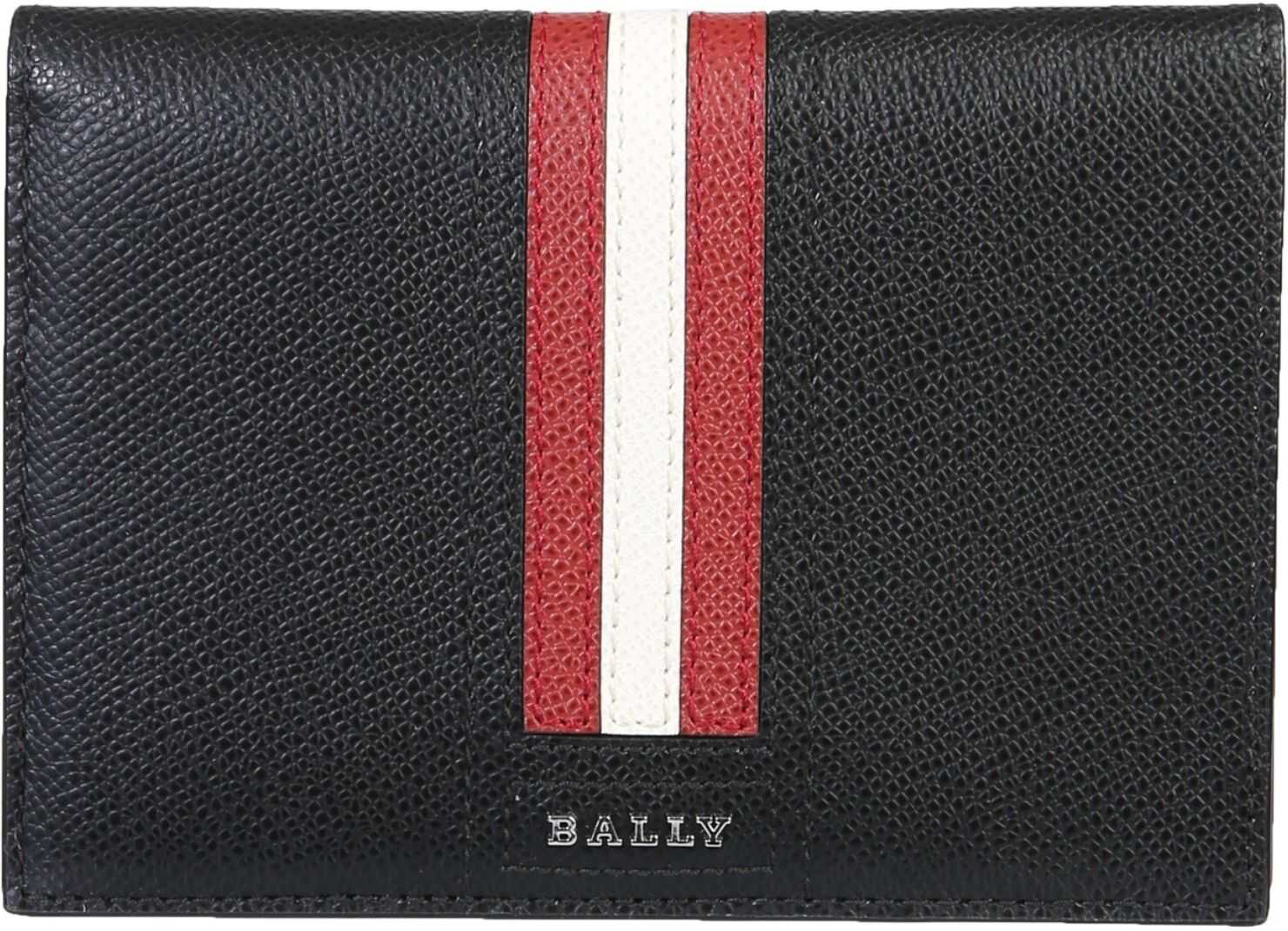 Bally Passport Holder With Logo BLACK