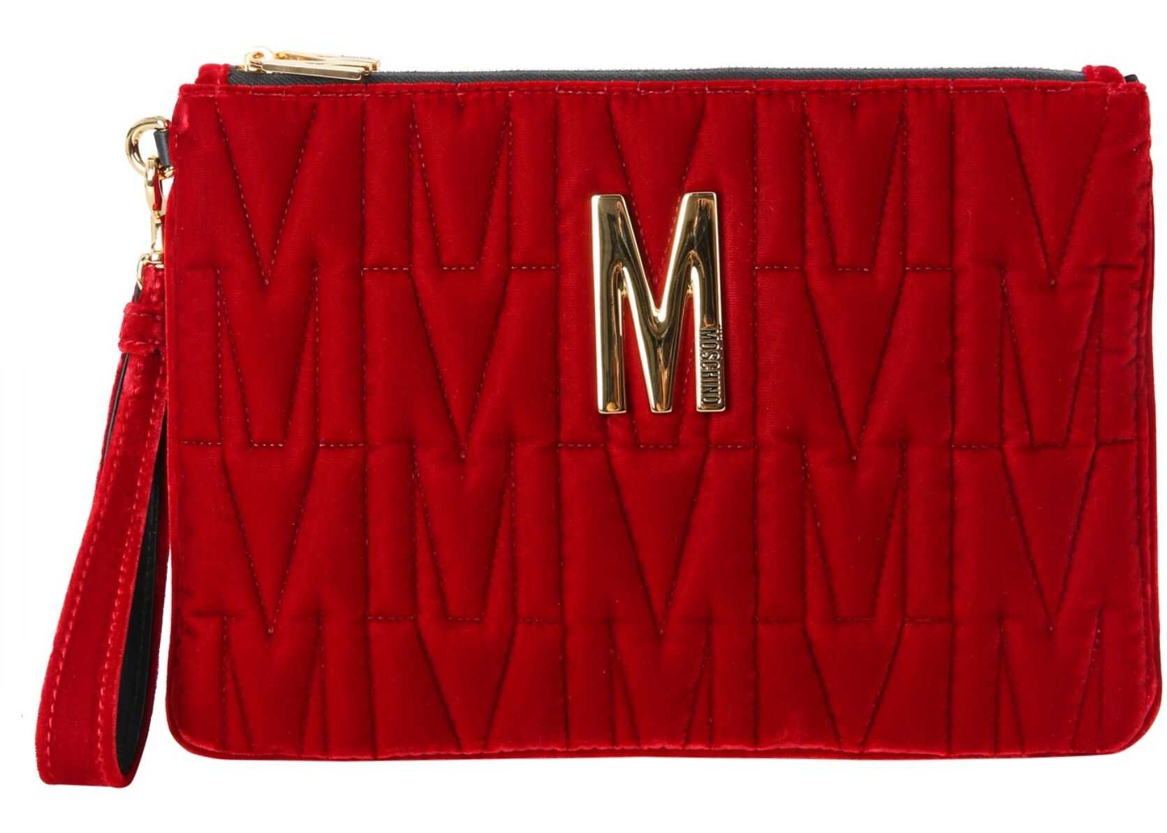 Moschino Pouch With Logo RED