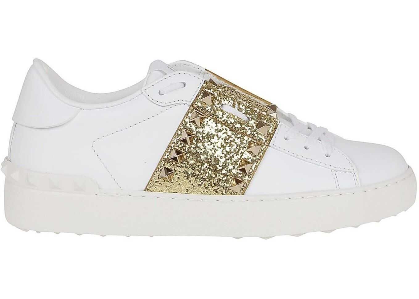 Valentino Garavani Rockstud Untitled Sneakers In White White