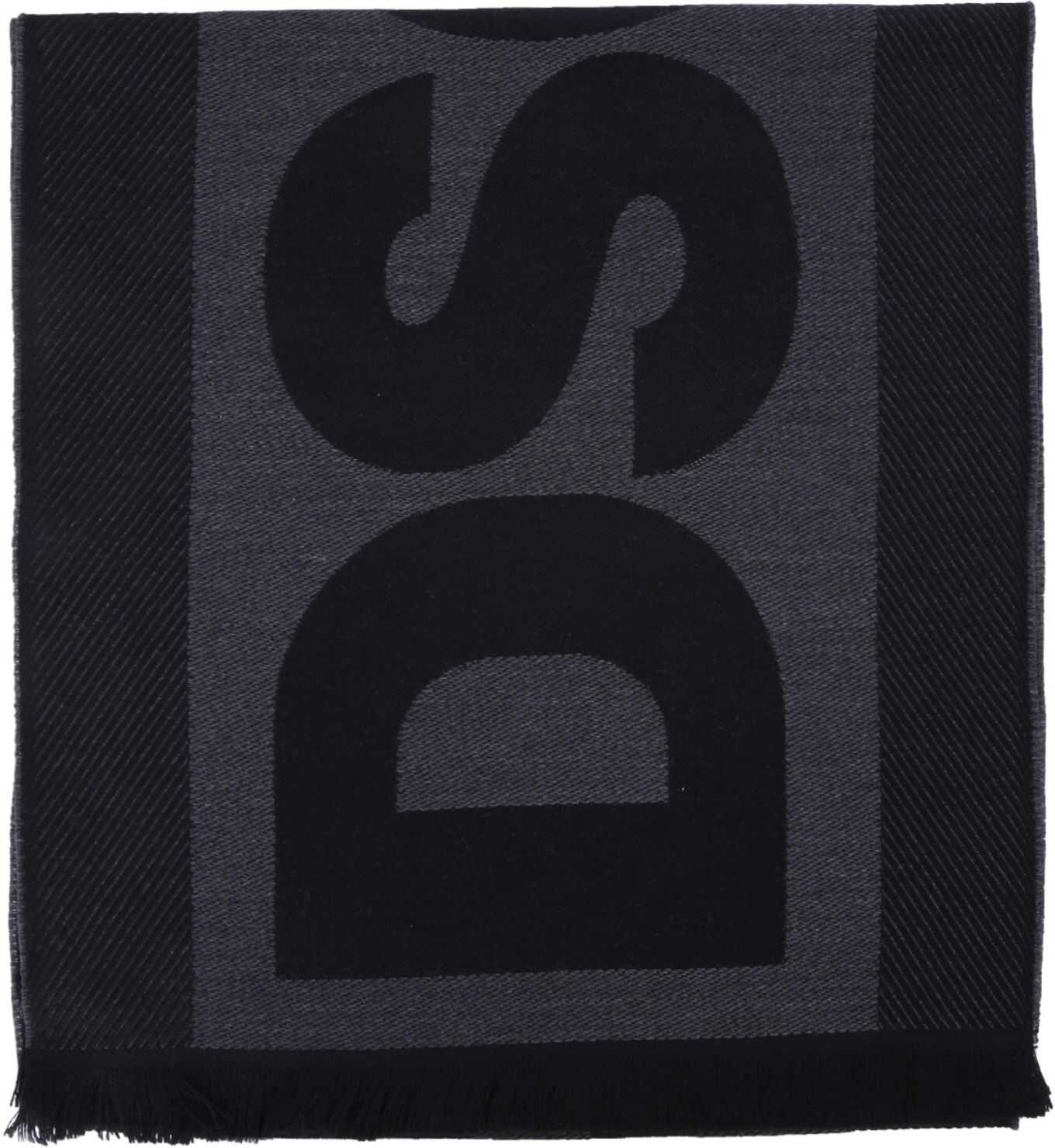 DSQUARED2 Scarf With Logo BLACK