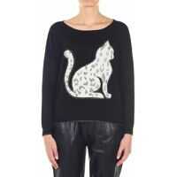 Pulovere casual Liu Jo Knitted sweater with logo in glitter details