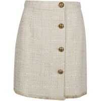 Fuste scurte Pierfrancesco 1 Mini Skirt In White And Gold Femei