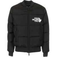 Geci de iarna Branded Down Jacket In Black Barbati