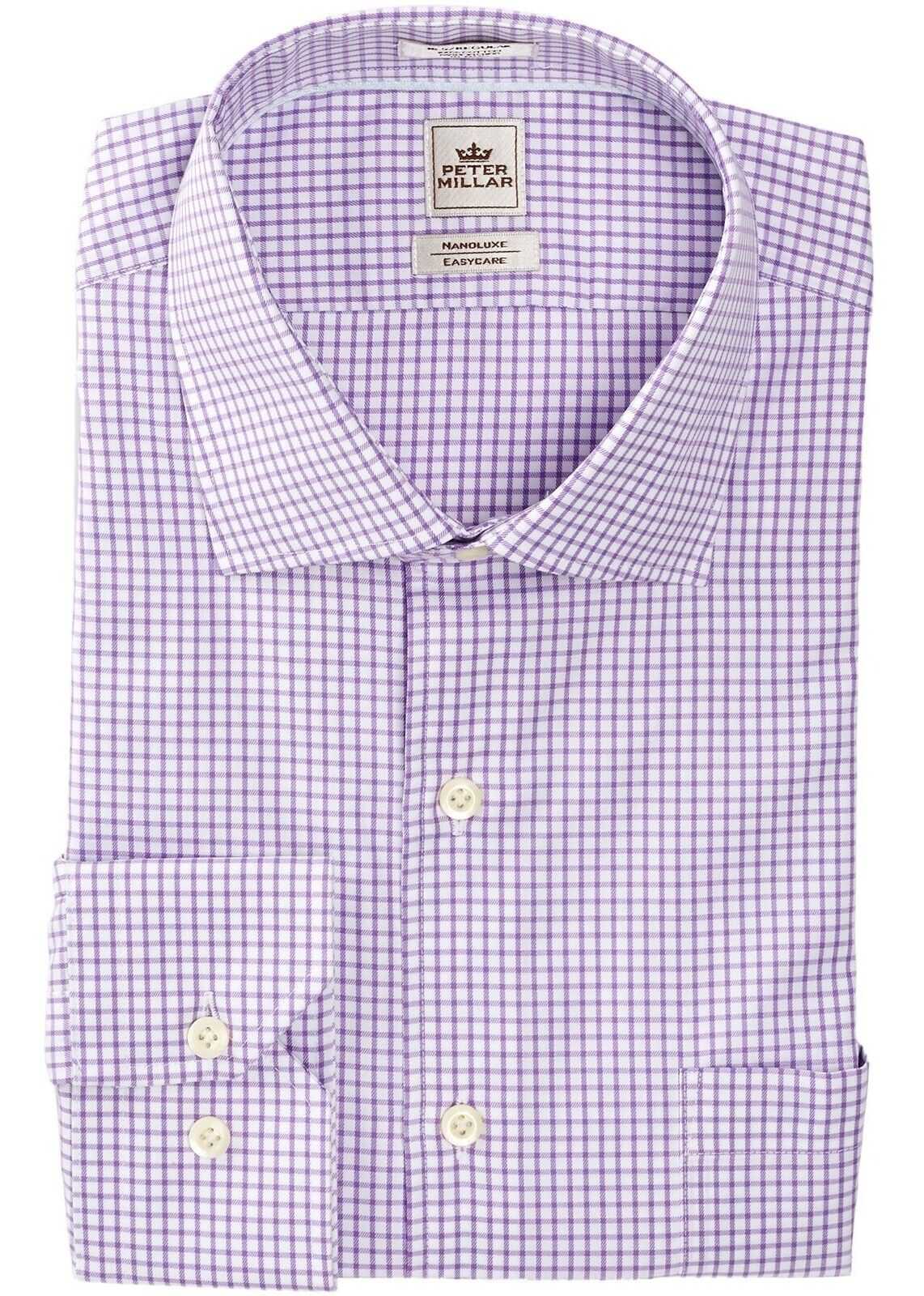 Peter Millar Nanoluxe Long Sleeve Regular Fit Tattersall Dress Shirt* LILAC