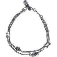 Bratari Skull Double Chain Bracelet Femei