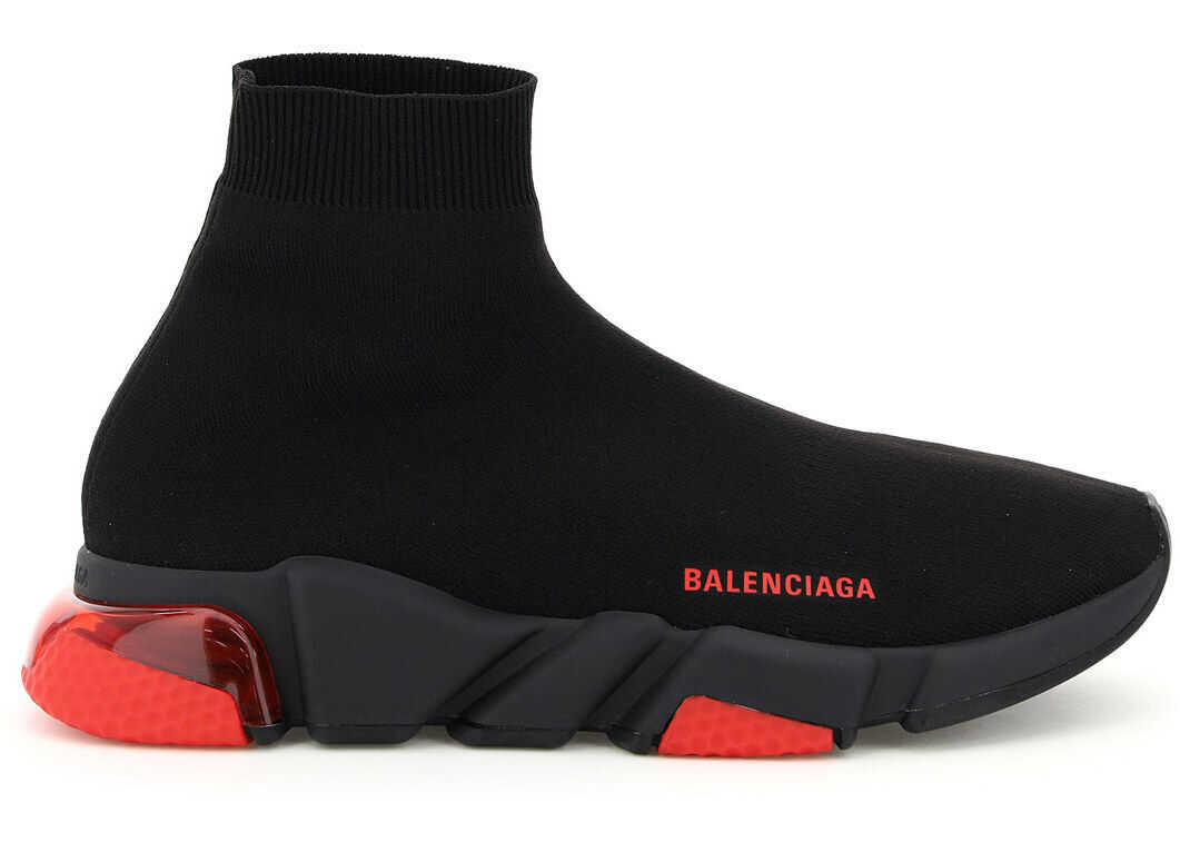 Balenciaga Stretch Knit Speed Sneakers BLAC B RED B RED BLA