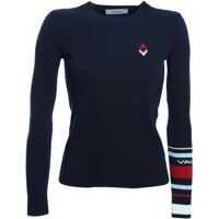 Pulovere casual Pullover In Blue Featuring Contrasting Details Femei