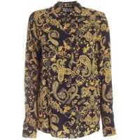 Camasi casual Paisley Loop Print Shirt In Black Femei