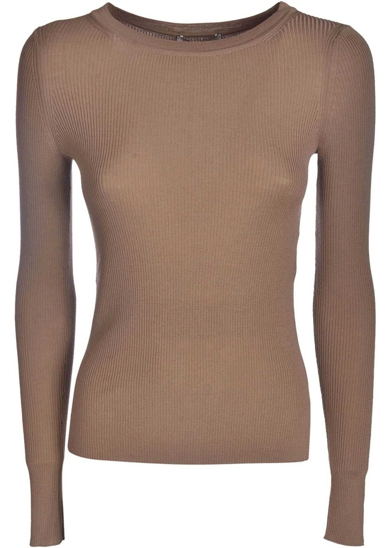 Max Mara Mattia Sweater In Camel Color Camel