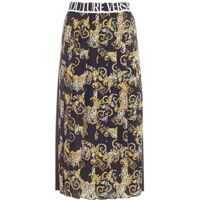 Fuste lungi Logo Baroque Print Skirt In Black Femei