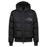 Geci de iarna Semi Glossy Quilted Nylon Jacket In Black Barbati