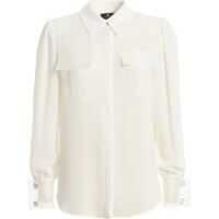 Camasi casual White Shirt With Padded Straps Femei