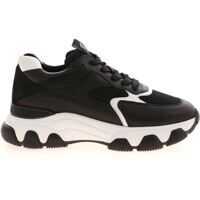 Sneakers Hyperactive Leather And Fabric Sneakers In Black Femei