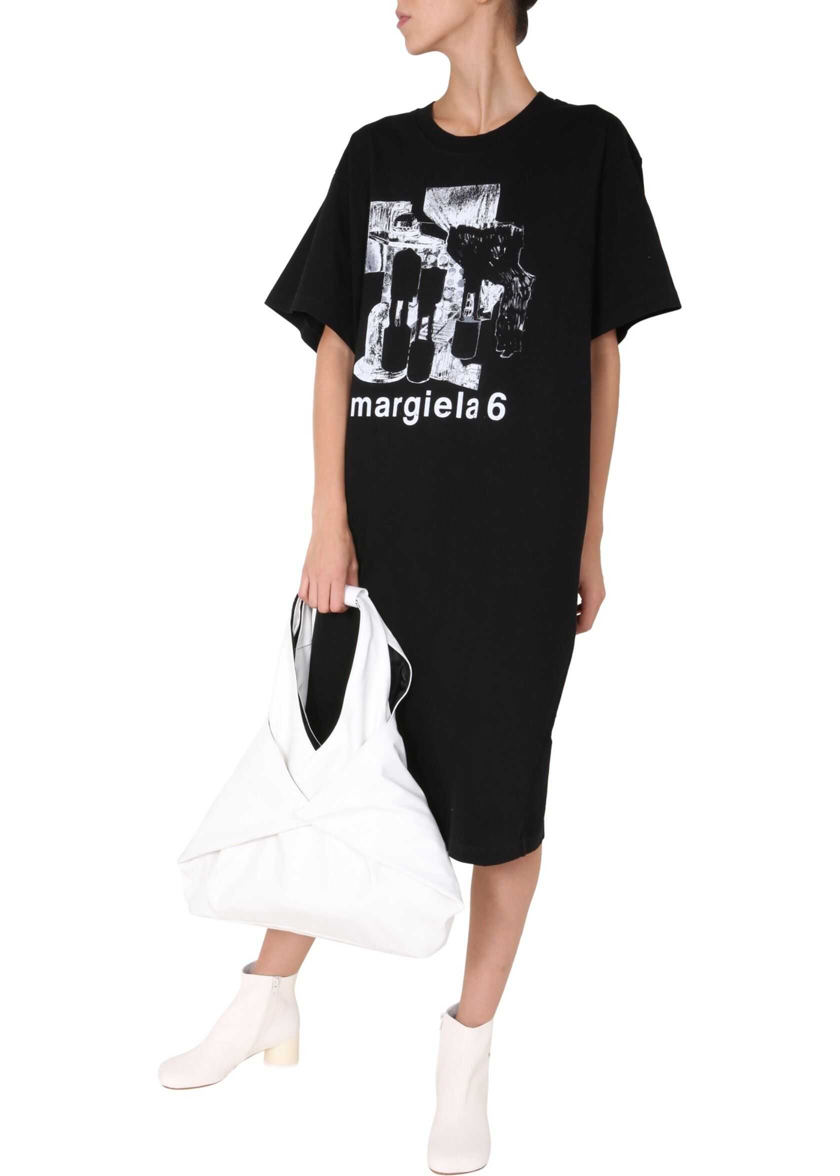 MM6 Maison Margiela Round Neck Dress BLACK