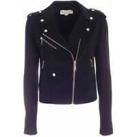 Geci de piele Golden Zip Jacket In Black Femei