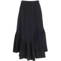 Fuste lungi Flounces Skirt In Black Femei